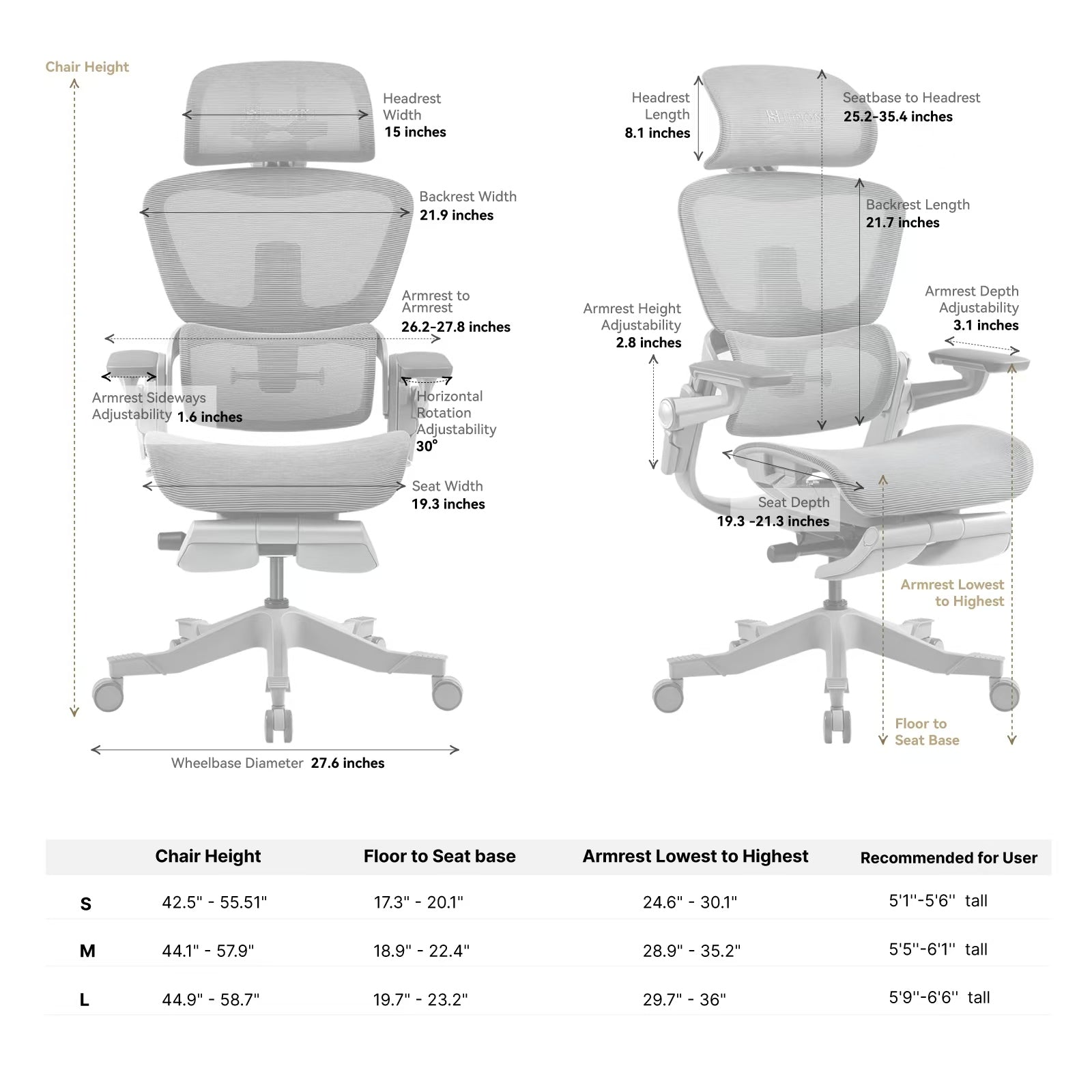 HINOMI H1 Pro Ergonomic Chair with Footrest