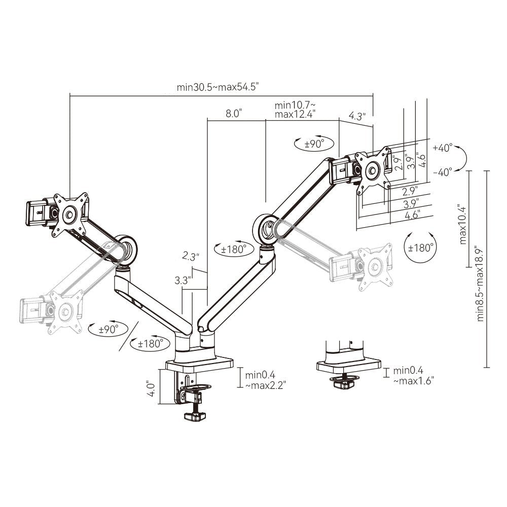 HINOMI LuxMotion Designer Monitor Arm