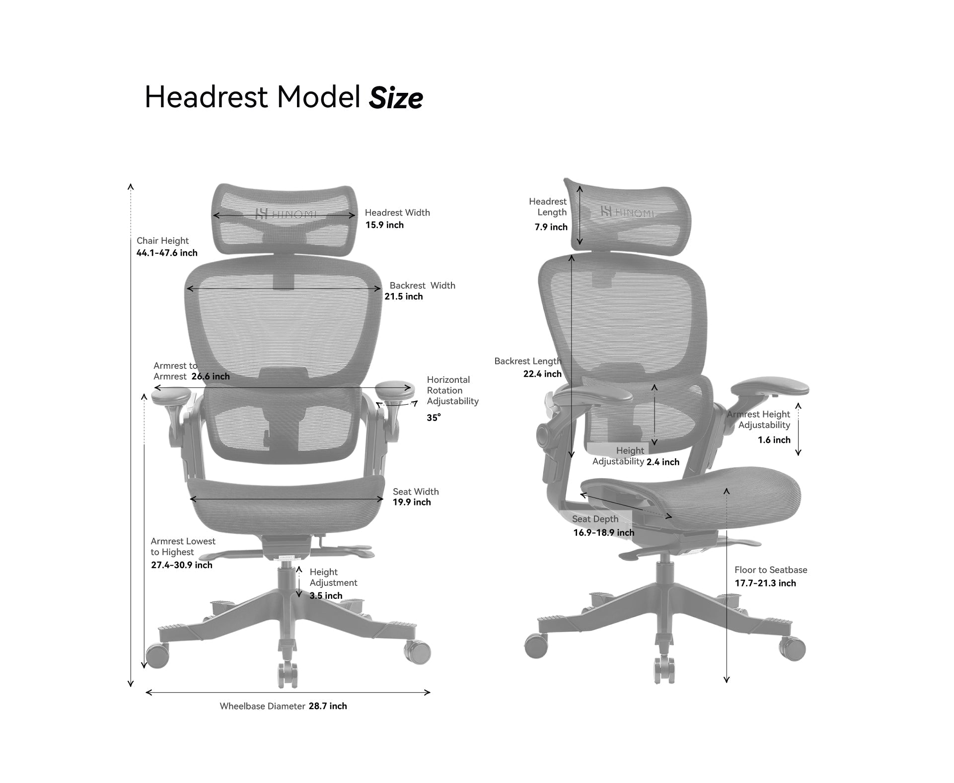 HINOMI H1 Classic Ergonomic Office Chair