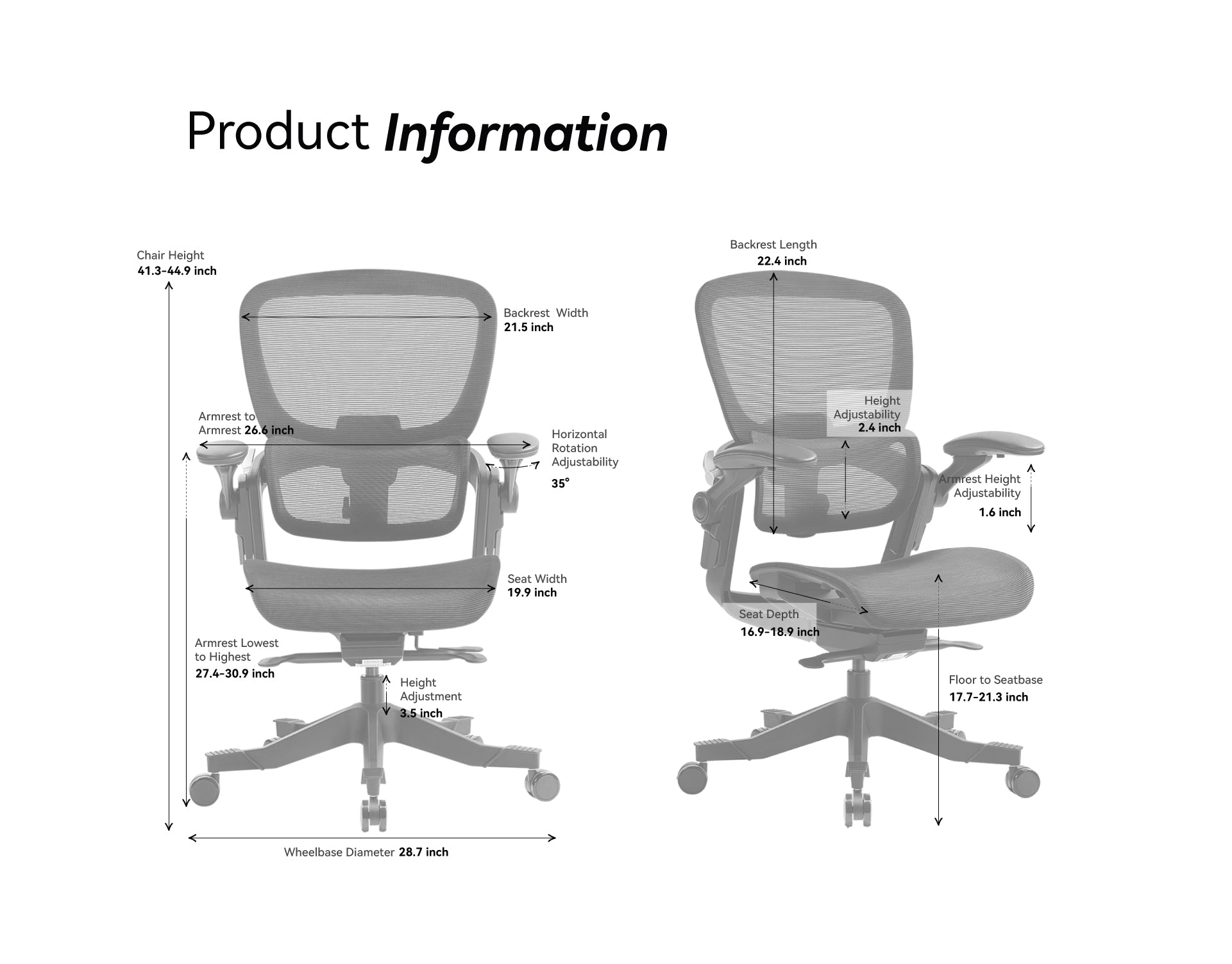 HINOMI H1 Classic Ergonomic Office Chair